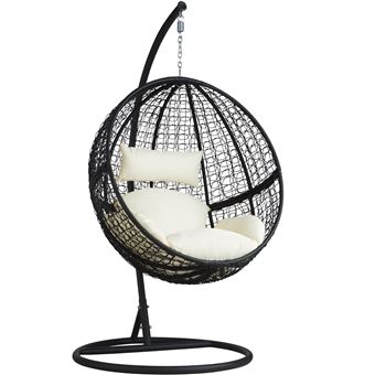 Tectake Fauteuil Suspendu Resine Tressee Noir Mobilier De Jardin Achat Prix Fnac