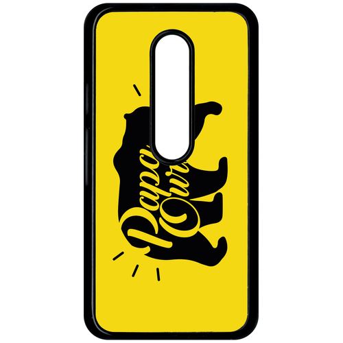 Coque Motorola Moto G 3 Papa Ours Fond Jaune