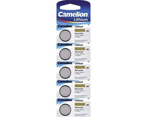 Pack de 5 piles Camelion Lithium 3V CR2032