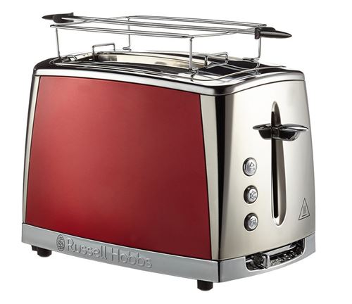 Russell Hobbs 23220-56 -toaster Luna - Technologie Fast Toast - Rouge Solaire