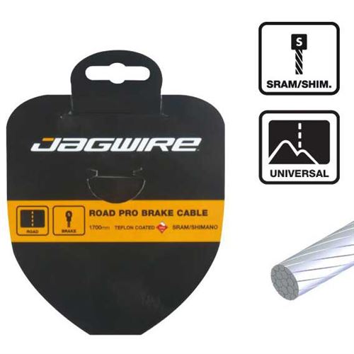 Jagwire Câbles Jagwire Brake Housing Pro Road Polished Slick Stainless 1.1 x 2300 mm