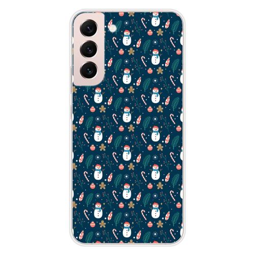 Coque en silicone imprimée compatible Samsung Galaxy S22 Plus NO Bonhomme de neige
