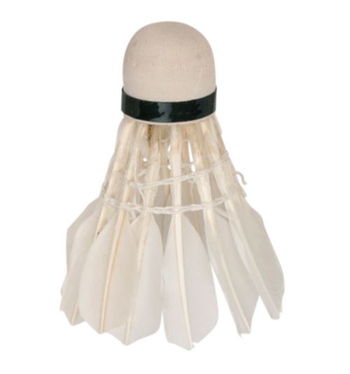 Happy People navettes badminton nylon / liège 7 cm blanc 6 pièces