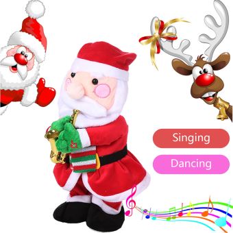 Home Garden Christmas Lights Pere Noel Danse Et Chante Avec Cadeau Lumineux 30 Cm Decoration Noel Magnumcap Com