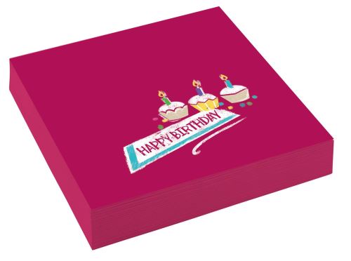 Amscan serviettes de table My Birthday Party 25 x 25 cm papier 20 pièces