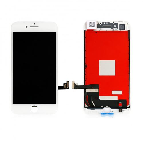 Ecran lcd + vitre tactile sur chassis iphone 8 plus blanc + outils
