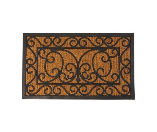 Paillasson rectangle - 74,5 x 44,5 x 1,1 cm - Caoutchouc et fibre de coco