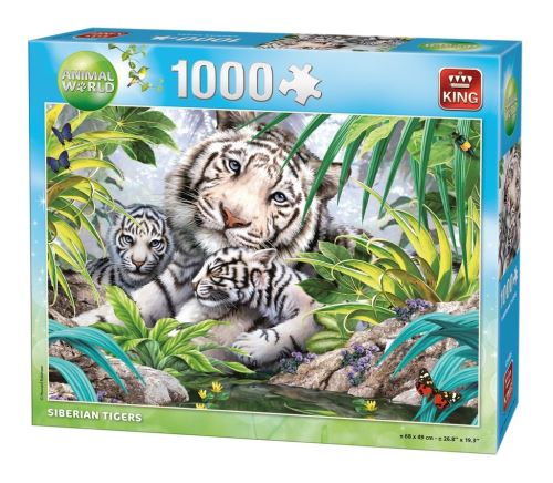 Puzzle adulte tigre et bebes tigres dans la foret - 1000 pieces - animaux  sauvages - educa - Puzzle - Achat & prix