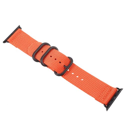 Bracelet en TPU boucle de fermeture de bracelet de nylon orange pour votre Apple Watch 3/2/1 38mm