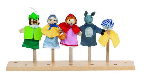 Goki marionnettes à doigt Set 4 Pieces Roodkapje 10,5-11cm