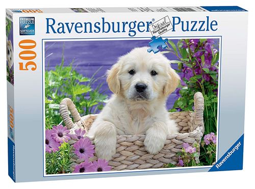 Puzzle 500 Pieces Ravensburger Doux Golden Retriever 500 750 Pieces Achat Prix Fnac