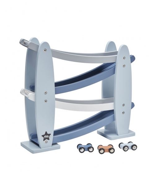Kid's Concept rampe de piste en bois 31 cm 4 parties bleu