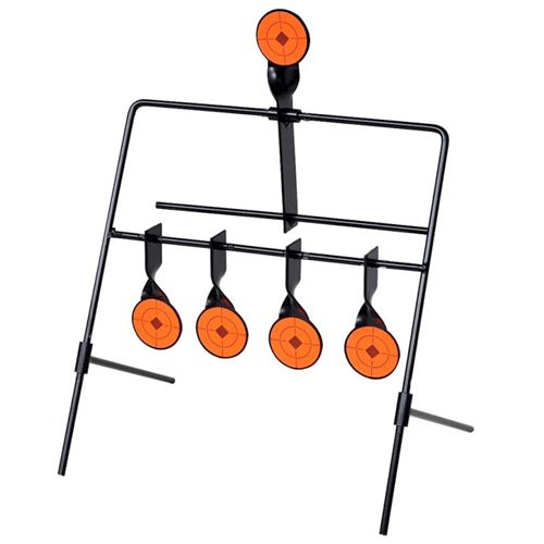 vidaXL Cible de tir 4 + 1 cibles à réinitialisation automatique
