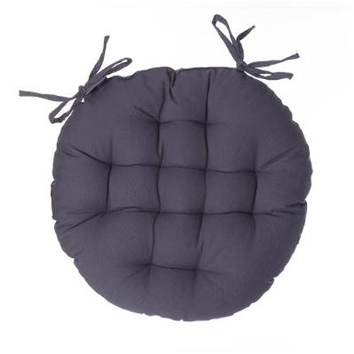 Galette de Chaise Ronde Leana Atmosphera 38cm Gris Foncé