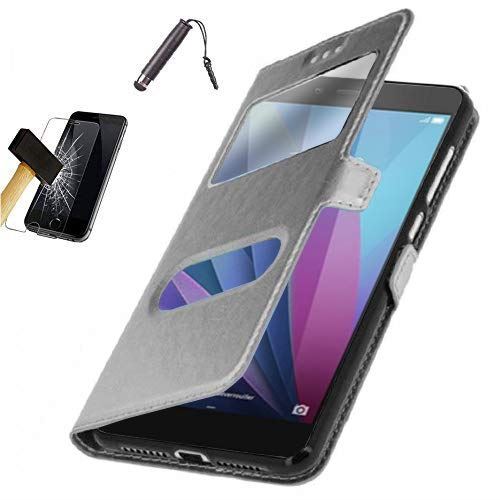 Etui Housse Rose Huawei Honor 8X + Film Verre trempé + Stylet