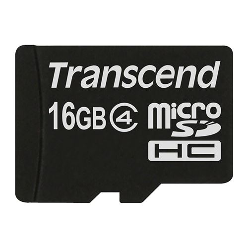 Transcend - Carte mémoire flash - 16 Go - Class 4 - micro SDHC