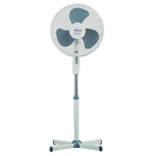 Ventilateur 45W Mat télescopique 1.30m 3 vitesses Base Croisée 60 cm Stable NIKLAS