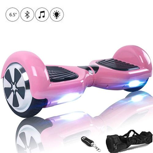 6.5 Pouces Hoverboard Bluetooth Puissance 700W -sac de transport et télécommande offerts Rose