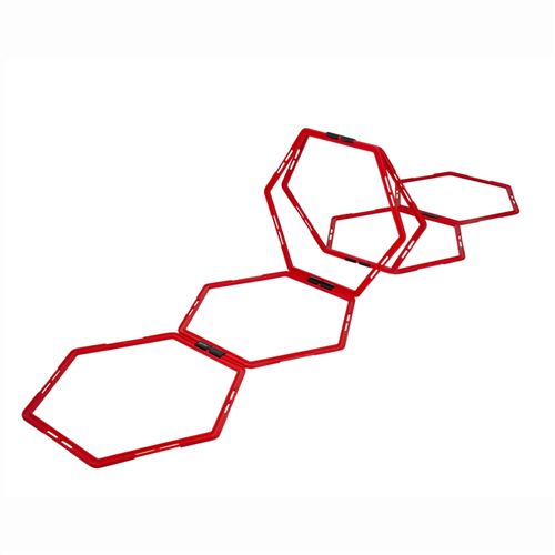 Pure2Improve 6 pcs Grille hexagonale d'agilité Rouge