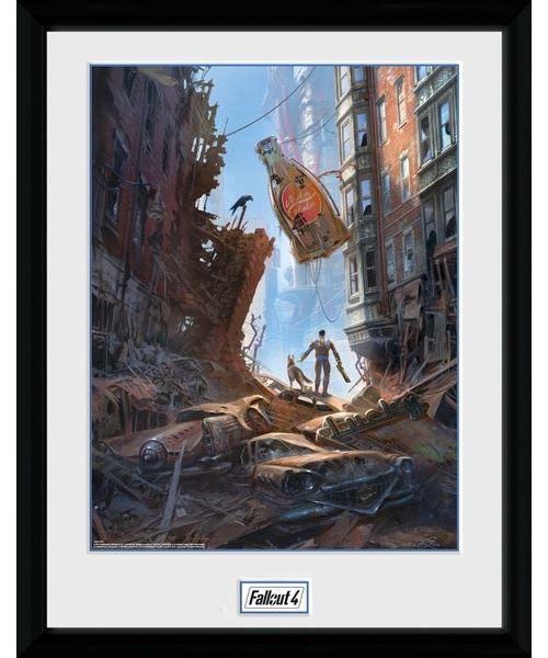 GB Eye affiche dans le cadre Fallout 4 Scène de rue 30 x 40 cm