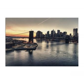 DECLINA, Tableau Toile Imprimée, Tableau Toile Déco Pont De Brooklyn 100x60 Cm 89585453