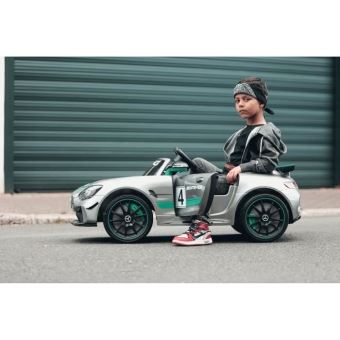 Voiture Electrique Mercedes Gtr Amg Gt4 Gris Metalise Voiture