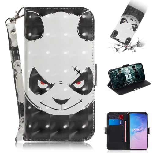 Etui en PU impression de motifs décor points lumineux motif panda pour votre Samsung Galaxy S10