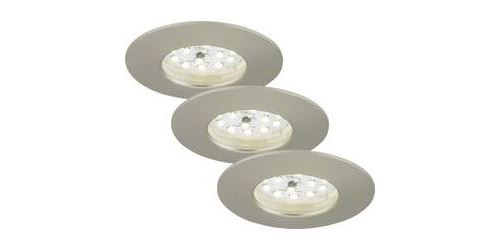 Ip65 Spot Encastrable BRILONER - 3 Spots Encastrés LED 230V, Projecteurs LED Pour Salle De Bains IP65, Encastrés Au Plafond à Intensité Variable En Continu, Spots LED, Lampe De Salle De Bains