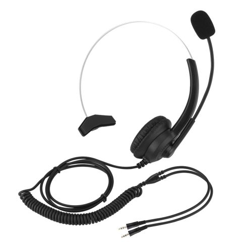 Casque de Téléphone de Centre d'Appel à Réduction de Bruit - deux Fiches de 3,5 Mm