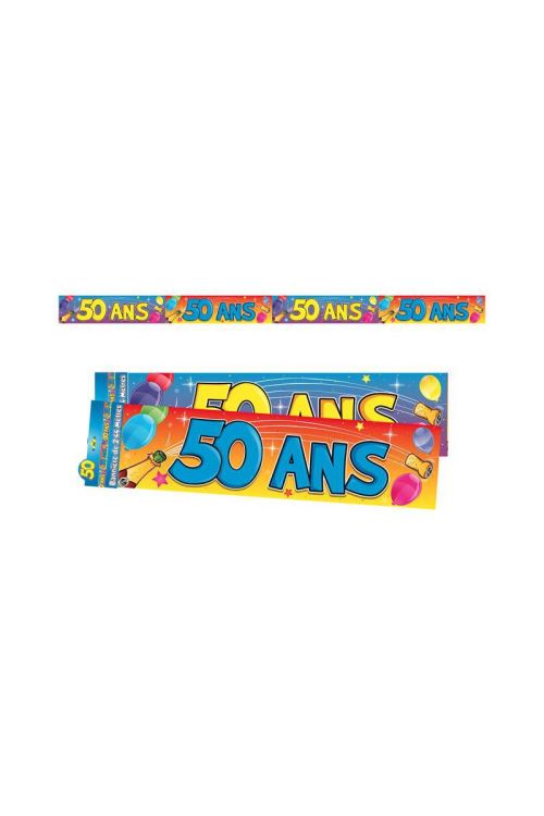 Bannière 50 Ans Anniversaire - Multicolores