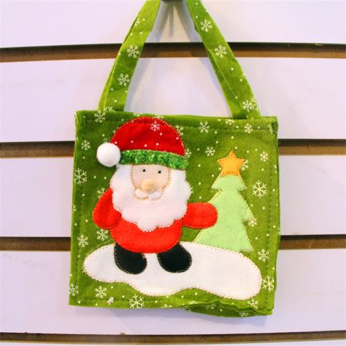 Bonhomme de neige Santa Sac à main Décor de Noël Sac de mariage / Cadeau Sac à vin Buckram Noël A