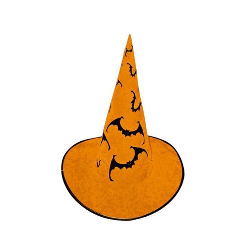 CESAR Chapeau Sorciere - Orange - Avec chauve souris - Enfant