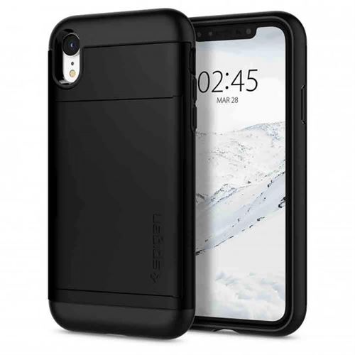 Spigen Slim Armor CS - Achterzijde behuizing voor mobiele telefoon - polycarbonaat, thermoplastic polyurethaan (TPU) - zwart