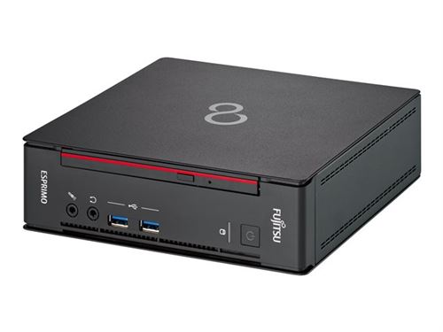 Fujitsu ESPRIMO Q558 - Mini-PC - Core i3 9100 / 3.6 GHz - RAM 8 GB - SSD 256 GB - UHD Graphics 630 - GigE - Win 10 Pro - monitor: geen