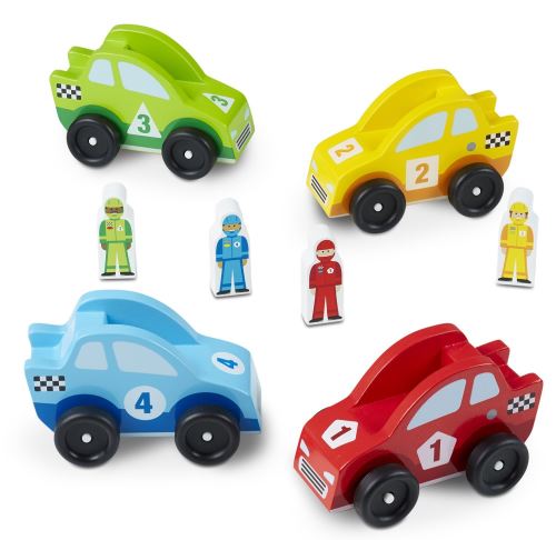 Melissa & Doug 10706 Ensemble de Voitures de Course en Bois