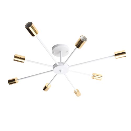 Lampe de restaurant plafond 8 tête pr salon chambre salle a manger (sans ampoule) Blanc