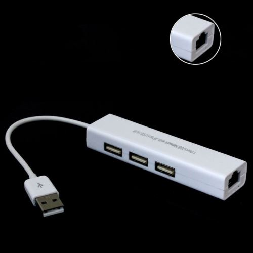 USB RJ45 carte adaptateur réseau Ethernet 3 ports Hub Ports USB Pealer34