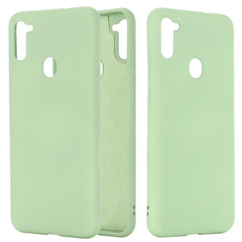 Coque en silicone liquide vert pour votre Samsung Galaxy A11