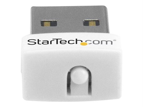 StarTech.com USB 150Mbps Mini Wireless N Network Adapter - 802.11n/g 1T1R USB WiFi Adapter - White USB Wireless Adapter - Wireless NIC (USB150WN1X1W) - Adaptateur réseau - USB 2.0 - 802.11b/g/n - blanc