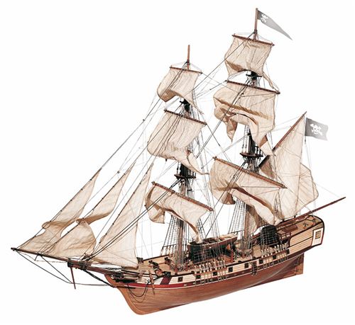 Maquette bateau : Le Brigantin Corsair aille Unique Coloris Unique