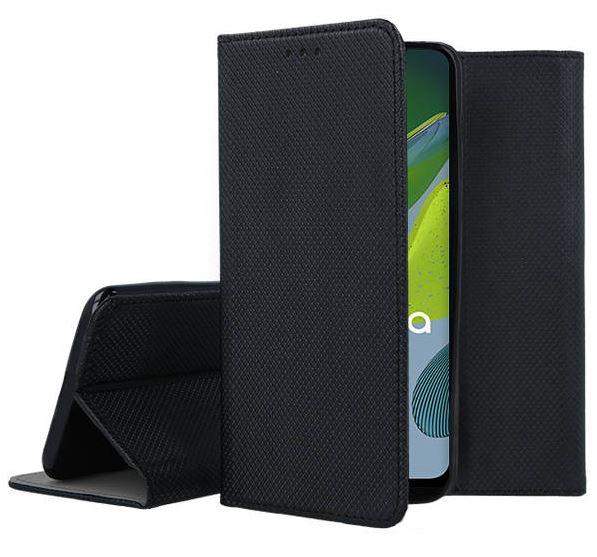 Coque Flip (clapet) Pour Motorola Moto E13 - Style Livre, Noir - TPU - Neuf En Emballage D'origine