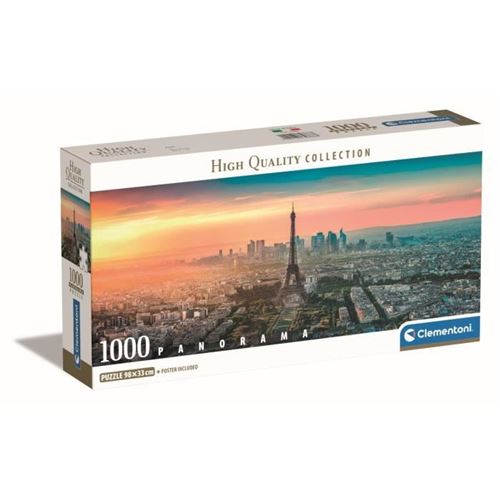 Clementoni Multicolore - 1000P Panorama Paris - 98 X 33 Cm - Avec Poster - Neuf - Image 5