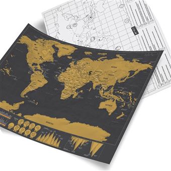 Carte du Monde a Gratter Geante 119 cm