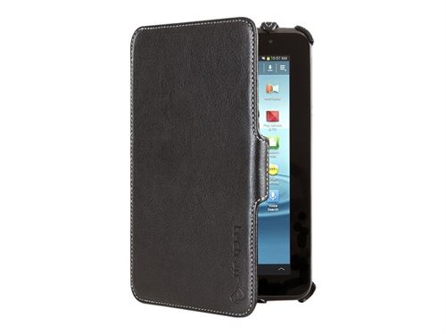 techair Folio - Étui pour tablette - cuir artificiel - noir - 7 - pour Samsung Galaxy Tab 2 (7.0), Tab 2 (7.0) WiFi