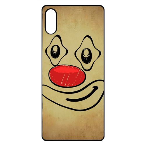 Coque My-Kase pour Xperia L3 - smiley clown nez rouge - Plastique Noir