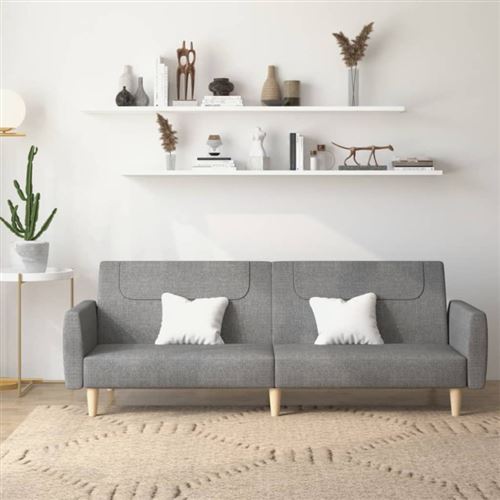 Non Communiqué Gris Vidaxl Canapé-Lit À 2 Places Clair Tissu