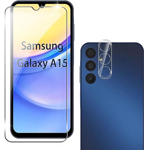 Verre Trempe et Protection Camera Arriere Transparent Pour Samsung Galaxy A15 Little Boutik©