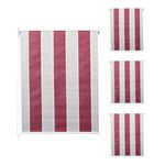 Lot de 4 stores à enroulement MENDLER HWC-D52 100x160cm protection solaire rouge/blanc/beige