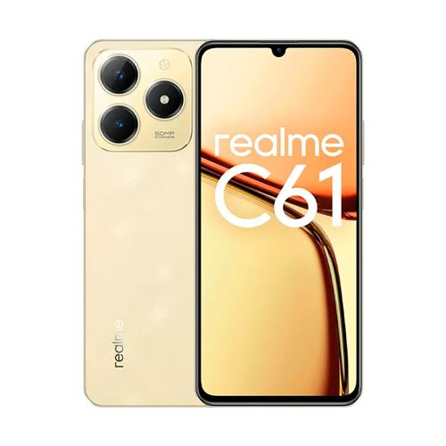 Smartphone Realme C61 4G 6 Go 128 Go Or Sparkle Gold Double SIM
