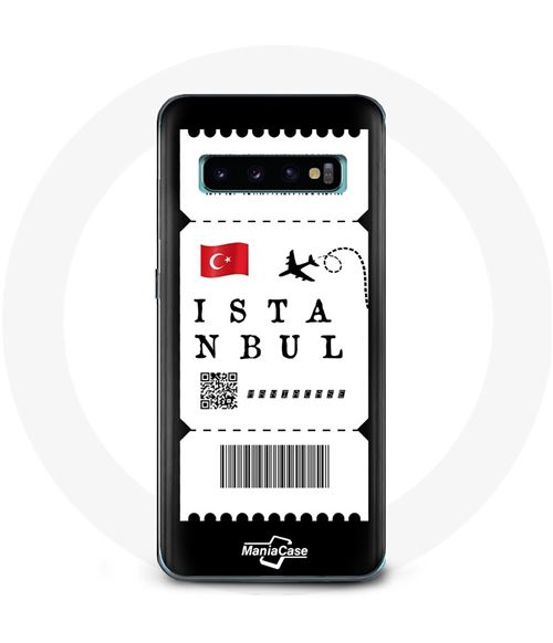 Coque pour Samsung Galaxy S10 Billet d'avion Istanbul Turquie Maniacase